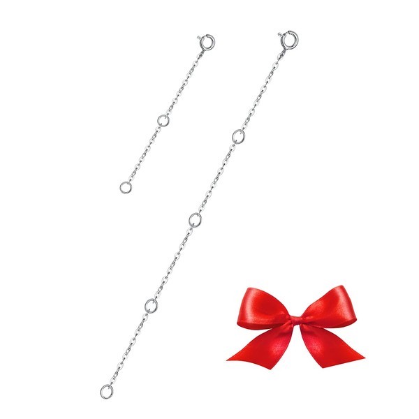 Elda & Co Sterling Silver Necklace Extenders Chain Set of