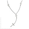 Stainless Steel Polished Cross Dangle Slip on Necklace; 30 inch