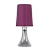MiniSun Small Modern Chrome Trumpet Touch Table Lamp with Purple