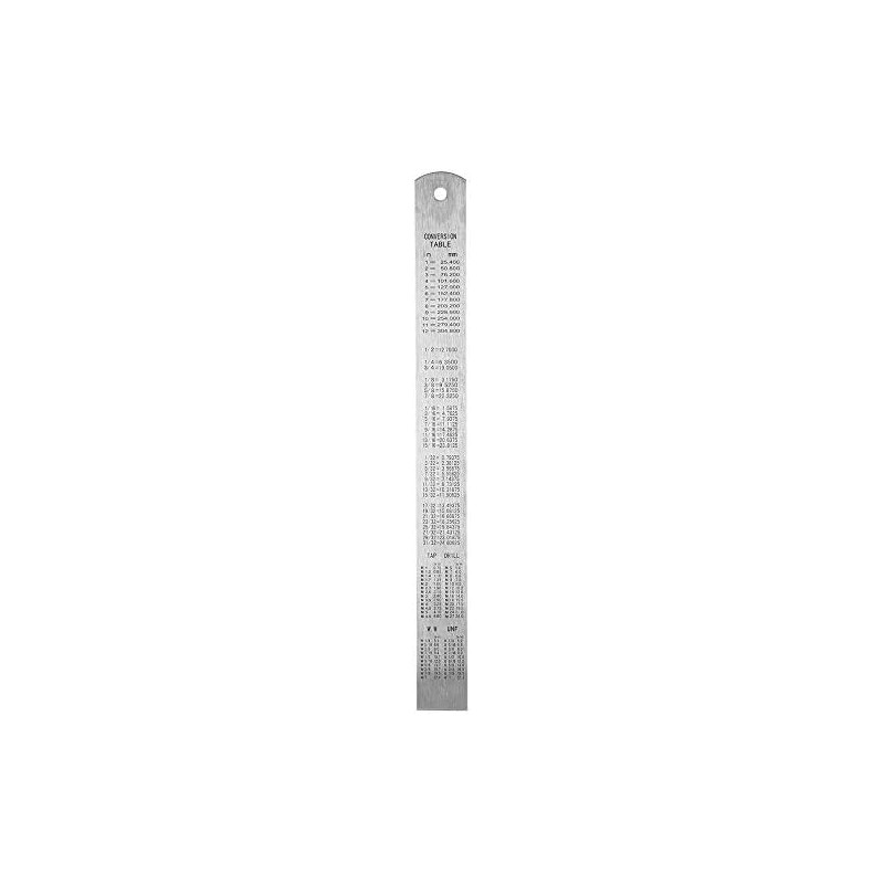 Truper RGL-30, Regla de acero inoxidable, 12"