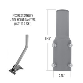 Starlink V2 Pipe Adapter for Satellite and Antenna Mast Pole