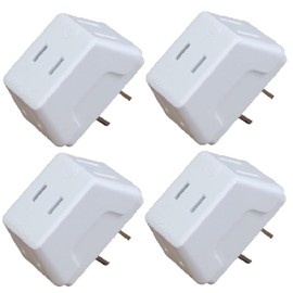 VEY14 Mini Travel Outlet Adapter Power Converter, 3 in 1 Portable 2-Prong Plug Wall Outlet Splitter (10pcs)