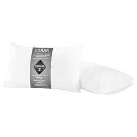 GOHAR HOME Ultra-Soft Pillowcases - Breathable, Durable & Easy Care - Hotel Quality Standard Pillow Covers - White, 2 Pack, 50cm x 75cm (20" x 30")