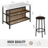 AWQM Kitchen Island with Seating & Storage Shelf, Modern Bar