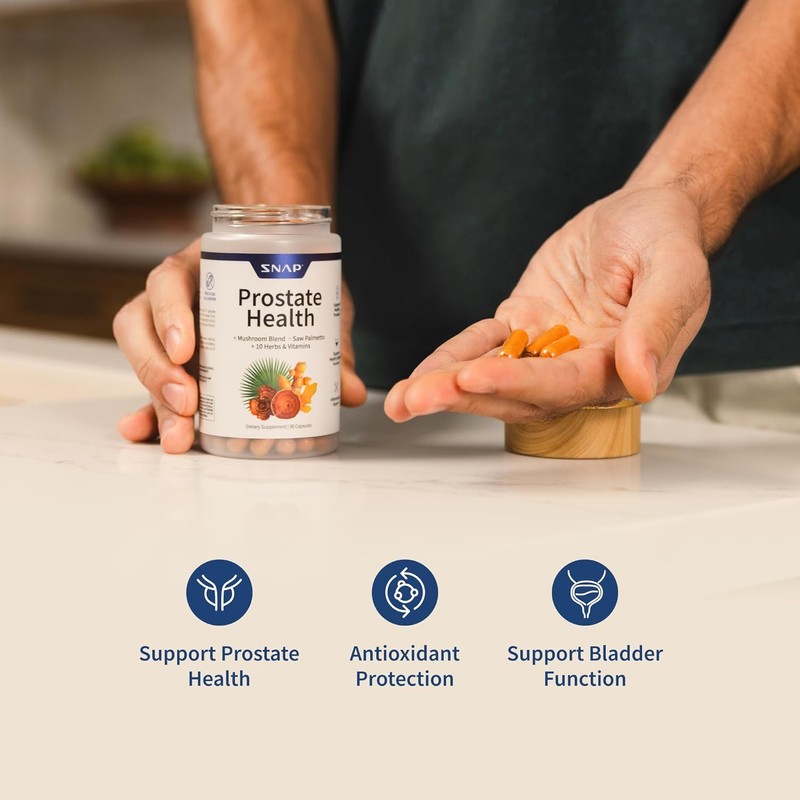 SNAP Prostate Supplement - For Men with Organic Saw Palmetto