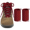 Shoelaces for Columbia Boots Replacement Round Shoe Laces Hiking Strings(Color:Red&Brown,Size:63Inch)