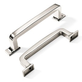 kHTumeWare 10 Pack 5 Inch Cabinet Handles - Polished Nickel Kitchen Hardware - Pulls and Drawer Handles for Cabinets