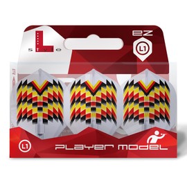 L-Style Gabriel Clemens EZ Flights by Thor-Sports (1 Set (3 Flights) EZ L1, ver.2 Ltd Gabriel Clemens Clear White