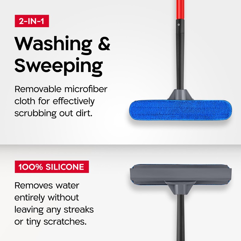 Tyroler Professional Window Squeegee for Home, 12"-80" Long Squeegee for