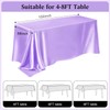 4 Packs Satin Rectangle Tablecloth 58 x 102 Inch, Stain