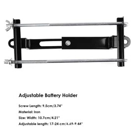 binifiMux Adjustable Battery Holder Down Kit, Battery Tie Down Kit,Universal Battery Crossbar J Bolt Battery Hold Down Bracket,Stainless Steel J Bolt Sets Car Battery Holder,Battery Tie Down Holder