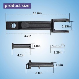 A20-6014 Single Tow Hook Compatible with Peterbilt/Kenworth with Pull Pin（A65-6008） and Frame Pin（A65-6007） Peterbilt 384 386 387 587 579/Kenworth T170 T270 T370 T660 T680 T700 T800 T880 T2000 W900