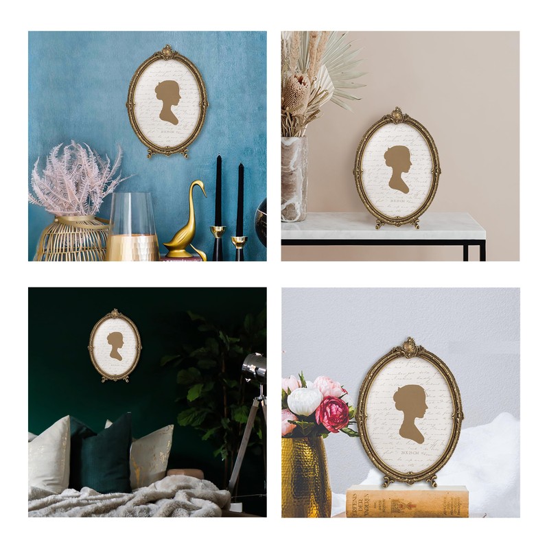 Sunlit Oval Vintage Picture Frame 8x10 Inch, Antique Photo Frames