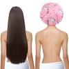 Gorros de ducha de unicornio para cabello largo y grueso,