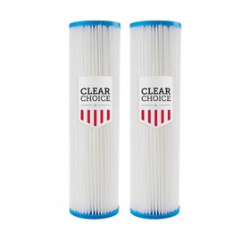 Clear Choice Sediment Water Filter 5 Micron 10 x 2.50" Water Filter Cartridge Replacement 10 inch RO System PFC3002 WFPFC3002, FM-5-975, SPC-25-1005, 2-Pk