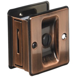 idh by St. Simons 25411-08A Premium Quality Solid Brass Pocket Privacy Door Pull, Antique Copper