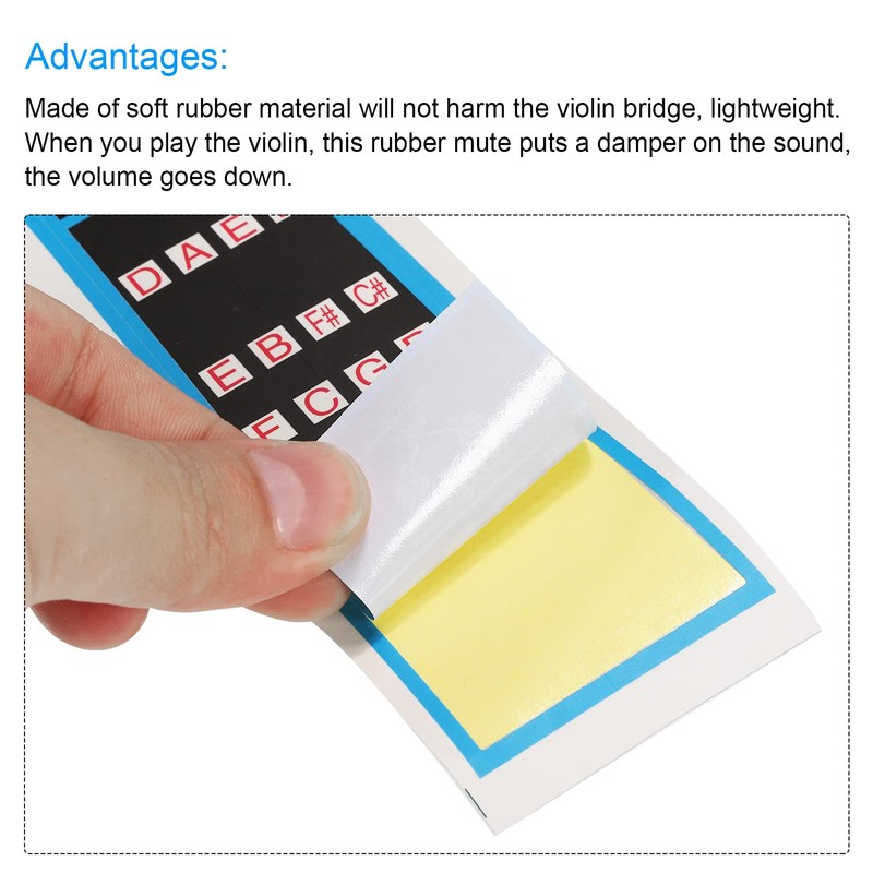 sourcing map Violin Finger Instructions Violin Fingerboard Sticker Fingerboard Guide