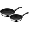 WMF Stainless Steel Devil Frying Pan Set 2 Pieces, 24 cm + 28 cm