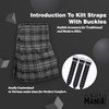 Mens Kilt Leather Straps Extender with Buckles, 1.25 Inch Wide