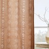 72 Inch Curtains,Sheer Semi Light Filtering Linen Terracotta Rust Boho