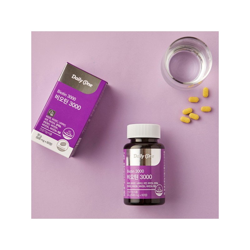 Daily One Biotin 3000 Multi-Nutrition 500mg / 데일리원 비오틴 3000