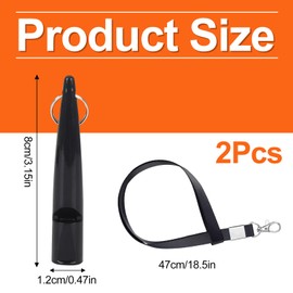 Ormromra 2 Pcs Professional Dog Whistle with Lanyard, Plastic Dog Training Whistles, Dog Whistle with Clear Sound, Best Dog Training Equipment, Whistle for Recall Training & Dog Obedience Training