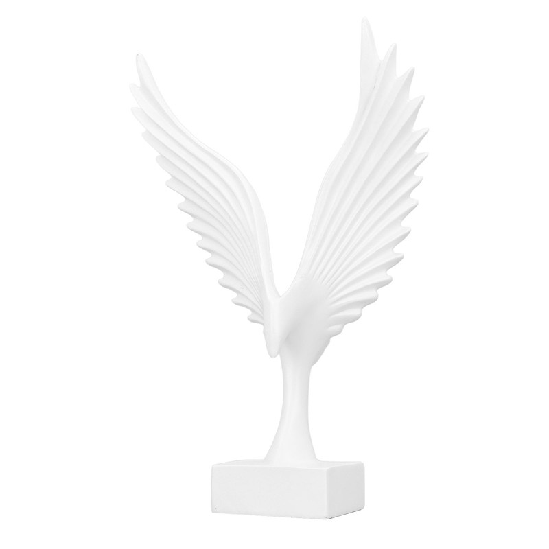 Eagle Abstract Figurine Decorative Resin Geometric Surface Animal Wing Sculpture