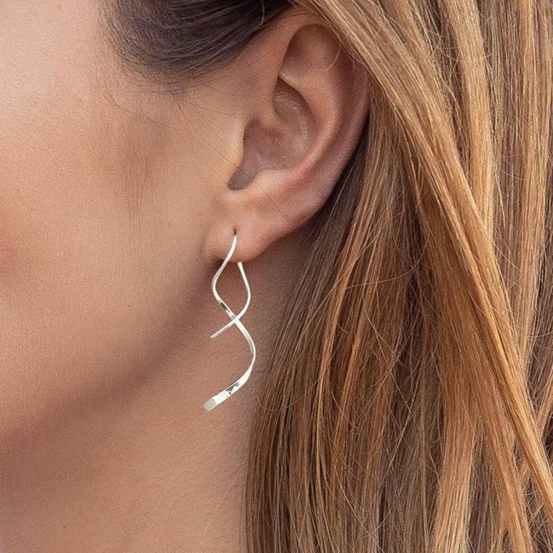 Spiral Threader Earrings for Women