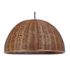 KOUBOO Handwoven Wicker Dome Pendant Light, Diameter 19.5 X 10.75",
