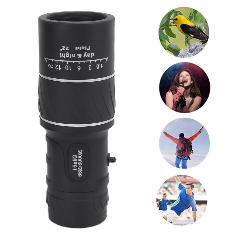 16x52 Monocular Dual Focus Optics Zoom Telescope High Power Monoculars