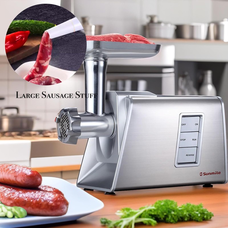 Sunmile SM-G73 Heavy Duty Electric Meat Grinder and Sausage Stuffer
