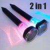 2Pcs 2 in 1 LED Solar Mole Repellent Ultrasonic Outdoor