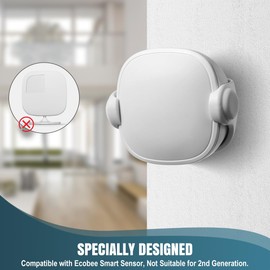 Lenink Wall Mount Compatible with Ecobee Smart Sensor, 2 Pack Smart Sensor Wall Holder Replacement Intelligent Robot Model, Not Suitable for 2nd Generation (White)