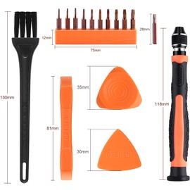 ASTARON 10 in 1 Torx Bit Set Torx Screwdriver Set, Interchangeable Magnetic Torx Bit T2 T3 T4 T5 T6 T7 T8 T9 T10 T15 with Opening Tool, Torx Security Screwdriver Set for Telephone/Computer