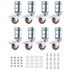 QWORK 3" Boltless Rack Caster Wheels, 8 Pack Storage Shelf