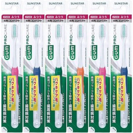 Gum Periodontal Pro Care Dental Brush #588 Regular x 6 Pieces