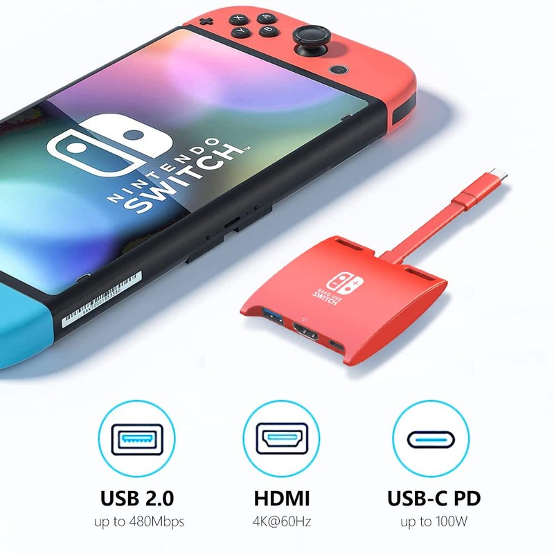 HARIBOL Switch Dock 1080P@60Hz Switch Docking Station with HDMI, USB