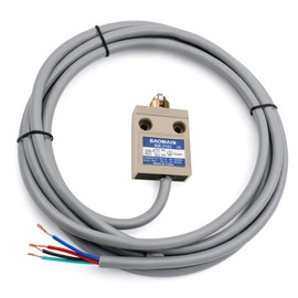 BAOMAIN Limit Switch BM-3103, Stainless Steel Cross Roller Plunger, 1NO+1NC SPDT, 5A 250VAC/30VDC Pre-Wired Position Switch with 3-Meter Cable, IP67 Waterproof, CE Certified