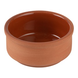 Restaurantware-Terra Tek 2.7 Ounce Terracotta Cazuelas, 2 Brown Glazed Clay Pots For Cooking - Oven-Ready, Microwavable, Terracotta Serving Pots, Dishwashable, For Cooking And Serving