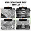 TOPNEW Shoe Slots Organizer for Closet 10 Pack Adjustable Level