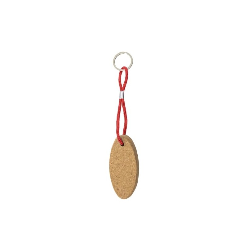MIBANDERA Floating Keychain Natural Cork with Polyester Cord and Metal