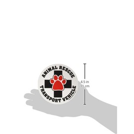 Imagine This 4-3/4-Inch by 4-3/4-Inch Car Magnet Social Issues Circle, Animal Rescue Transport Vehicle