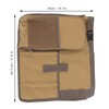 Bucket Organization Bag Round Shape Large Capacity Portable Handle Khaki
