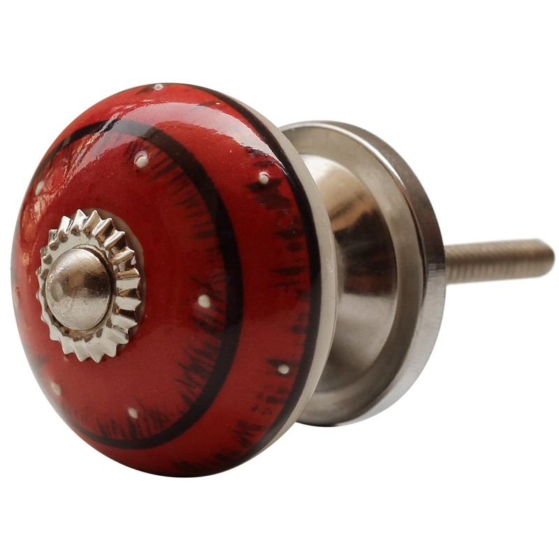 ABHANDICRAFTS 4 Pcs Ceramic Knobs Round Shaped Dresser Knobs with