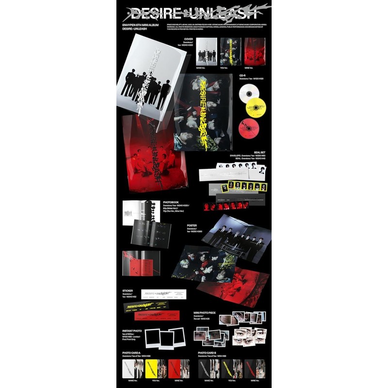 ENHYPEN DESIRE : UNLEASH 6th Mini Album Photobook Version (YOU