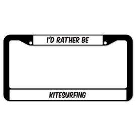 SignMission Rather Be Kitesurfing Plastic Frame, Tag Holder 12" X 6" Fits Any Car, Truck, SUV, RV, or Trailer | Made in The USA, License Plate Cover