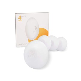 Ducki Door Stopper Wall Protector - Self Adhesive, Quiet, Reusable Shock Absorbent Gel - The Home or Office - Elegant Door Handle Silencer and Wall Protection Solution- (4pk)(White)