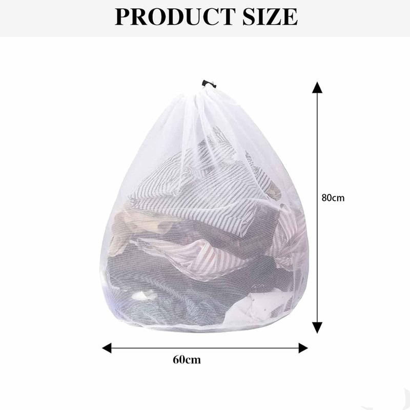 1 Pcs Drawstring Mesh Laundry Bag Durable Fine Mesh Washing