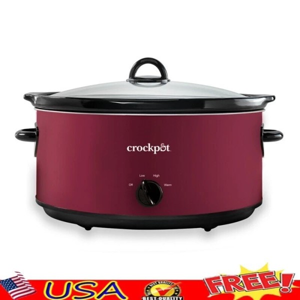 Manual 8 Quart Slow Cooker High Low Warm Dishwasher Safe