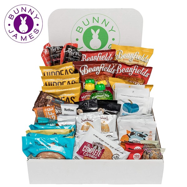 Bunny James Vegan Office Display Snack Box (90 Snacks)